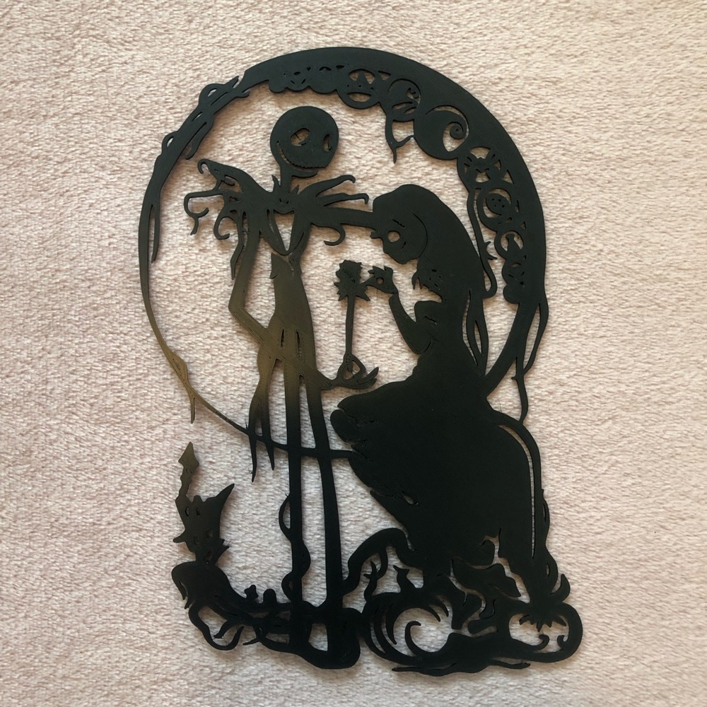 Jack and Sally 3D Printed Art - Picture 1 of 3